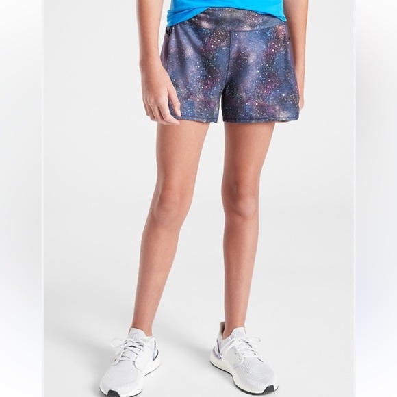 Athleta Galaxy Print Athletic Shorts - Picture 1 of 8
